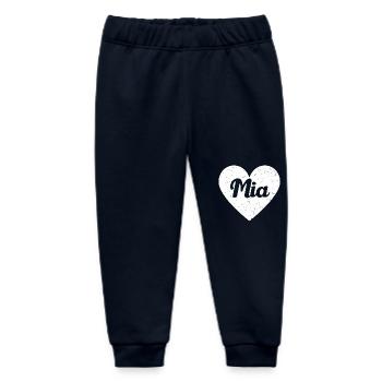 Mia Name Grosses Herz Liebe Grafik Geschenk - Baby Organic Jogginghose Baby Tumbler von Stanley/Stella - Navy - Vorne