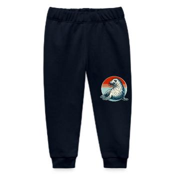 Seal seal - Baby Organic Sweatpants by Stanley/Stella - navy - Front