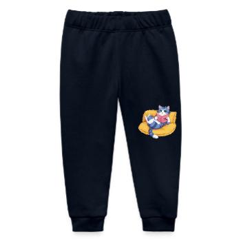 Böse Katze - Baby Organic Jogginghose Baby Tumbler von Stanley/Stella - Navy - Vorne