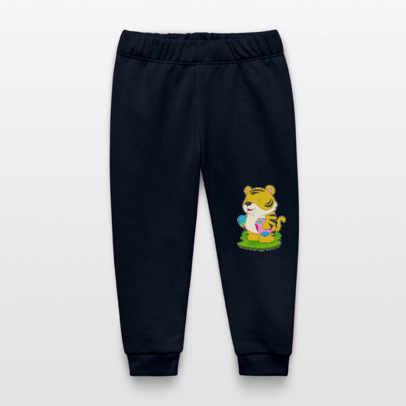 Tiger Easter Easter Eggs Baby Organic Sweatpants by Stanley/Stella