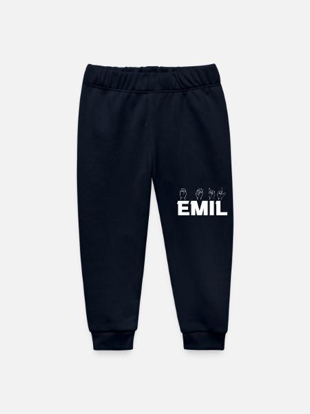 Gebärdensprache Emil - Baby Organic Jogginghose Baby Tumbler von Stanley/Stella - Navy