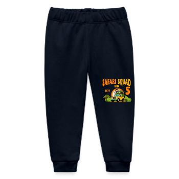 Safari Birthday Motif 5 Years Boys - Baby Organic Sweatpants by Stanley/Stella - navy - Front