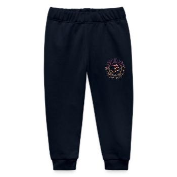 Buddhist Symbol Om Yoga Meditation Gift - Baby Organic Sweatpants by Stanley/Stella - navy - Front