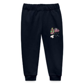Happy Easter Lamb Schaff Easter Nature Spring - Baby Organic Sweatpants by Stanley/Stella - navy - Front