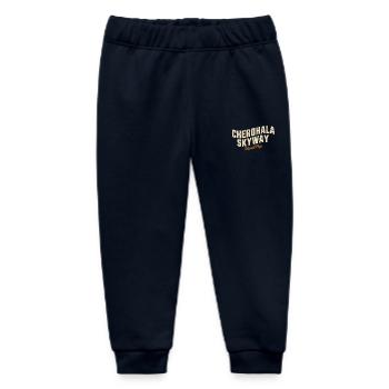 Cherohala Skyway Road Trip Adventure - Baby Organic Sweatpants by Stanley/Stella - navy - Front