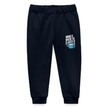 Home is where the glacier is - Iceland Souvenir - Baby Organic Sweatpants by Stanley/Stella - navy - Front