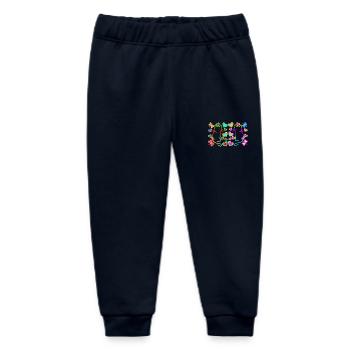 Vintage Retro Cats Cat Kitten 80s 90s - Baby Organic Sweatpants by Stanley/Stella - navy - Front