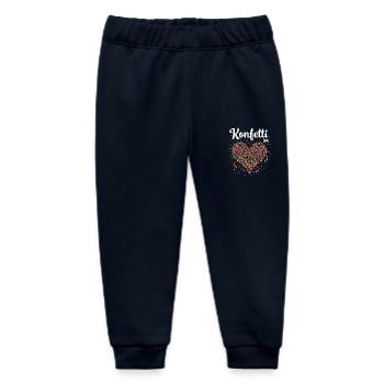 Konfetti im Herzen Karneval Fasching - Baby Organic Jogginghose Baby Tumbler von Stanley/Stella - Navy - Vorne