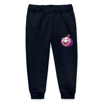 Dessin animé rieur oignon - Pantalon de jogging bébé bio Stanley/Stella - marine - Devant
