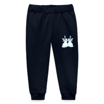2 Pirate Cats Sabre Buccaneer Eye Patch Team - Baby Organic Sweatpants by Stanley/Stella - navy - Front