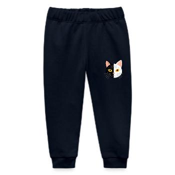 Purr and meow - Baby Organic Sweatpants by Stanley/Stella - navy - Front