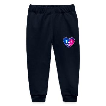 Liebe jenseits der Sterne Herz-Design - Baby Organic Jogginghose Baby Tumbler von Stanley/Stella - Navy - Vorne