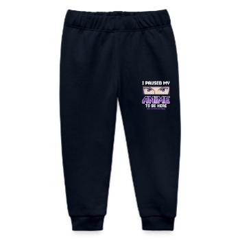 I Paused My Anime to Be Here - Otaku Funny Manga - Baby Organic Sweatpants by Stanley/Stella - navy - Front