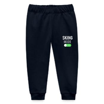 Skiing Mode On - Ski - Skiing - Directions - Baby Organic Sweatpants by Stanley/Stella - navy - Front