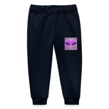 posters reiki with lotus purple - Baby Organic Sweatpants by Stanley/Stella - navy - Front
