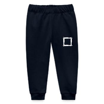 Square white - Baby Organic Sweatpants by Stanley/Stella - navy - Front