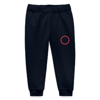Heart circle - Baby Organic Sweatpants by Stanley/Stella - navy - Front