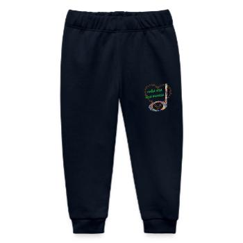 halbe note e 7 kein leben ohne musik latein - Baby Organic Jogginghose Baby Tumbler von Stanley/Stella - Navy - Vorne