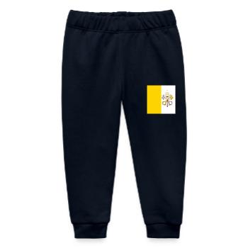 Flagge von Vatikanstadt, Katholisches päpstliches Staatsgeschenk - Baby Organic Jogginghose Baby Tumbler von Stanley/Stella - Navy - Vorne