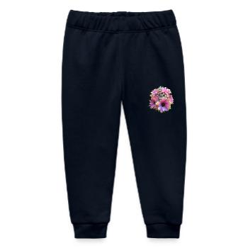 Blume, Blumenstrauß, pink Blüte, floral Margeriten - Baby Organic Jogginghose Baby Tumbler von Stanley/Stella - Navy - Vorne