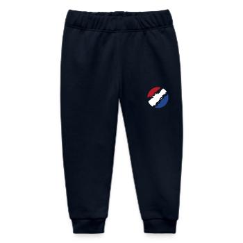 Netherlands Flag Flag Circle - Baby Organic Sweatpants by Stanley/Stella - navy - Front