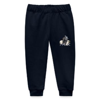 Adventure Bike Curve - Baby Organic Sweatpants by Stanley/Stella - navy - Front