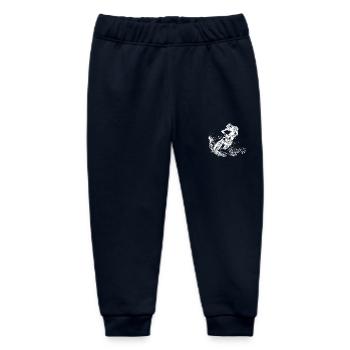 Mountain biker bike downhill jump - Baby Organic Sweatpants by Stanley/Stella - navy - Front