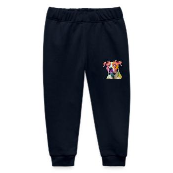 American Staffordshire Terrier Dog - Baby Organic Sweatpants by Stanley/Stella - navy - Front
