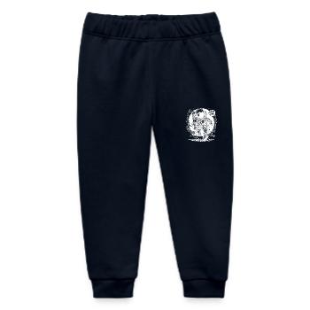 Outer Space Hole Astronaut with Exotic Planets - Baby Organic Sweatpants by Stanley/Stella - navy - Front