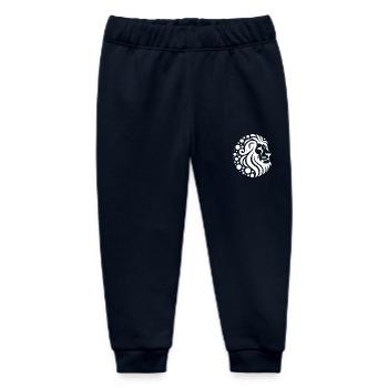 Proud lion's head with wild mane - Baby Organic Sweatpants by Stanley/Stella - navy - Front