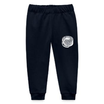 Braided Rope Rolled Maritime Rope Design - Baby Organic Sweatpants by Stanley/Stella - navy - Front