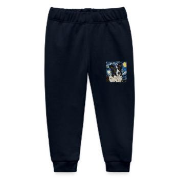 Border Collie - Baby Organic Sweatpants by Stanley/Stella - navy - Front