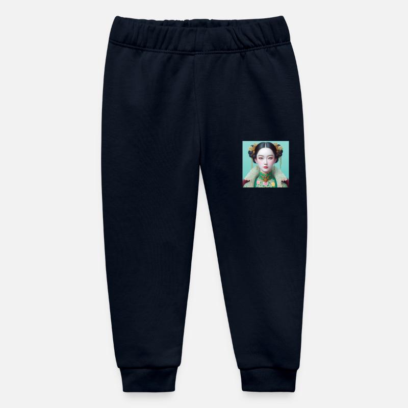 Fille papillon - Pantalon de jogging bébé bio Stanley/Stella - marine