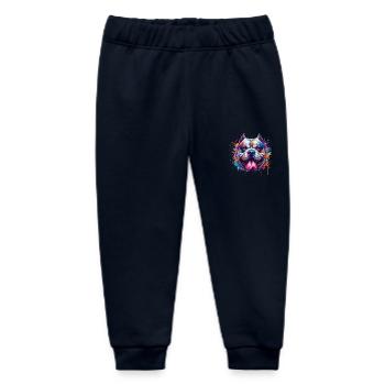 American Bully Hund Tiere Welpe Niedlicher Hund Aquarell - Baby Organic Jogginghose Baby Tumbler von Stanley/Stella - Navy - Vorne