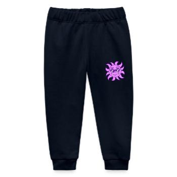Sun Funny Face Smile Comic Sunglasses - Baby Organic Sweatpants by Stanley/Stella - navy - Front