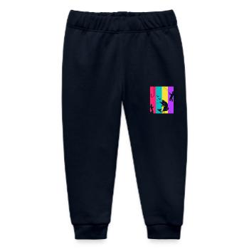 Retro Fishing - Fisherman Gift Idea - Baby Organic Sweatpants by Stanley/Stella - navy - Front