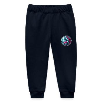 Disco Ball - Baby Organic Sweatpants by Stanley/Stella - navy - Front