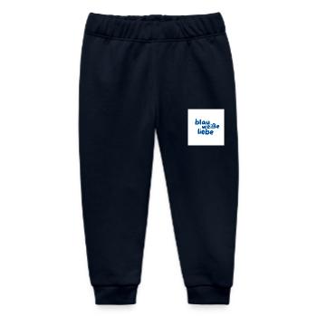 Blue White Love - BSC Fan Shirt - Baby Organic Sweatpants by Stanley/Stella - navy - Front