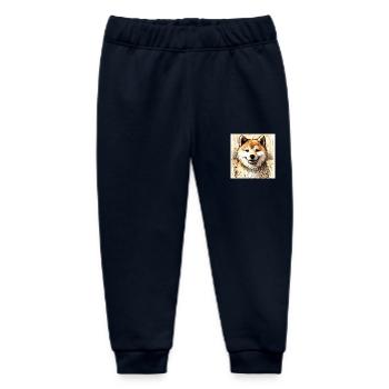 Zeichnung von Shiba Inu - Baby Organic Jogginghose Baby Tumbler von Stanley/Stella - Navy - Vorne
