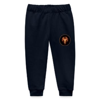 Fire Shield Symbol - Baby Organic Sweatpants by Stanley/Stella - navy - Front