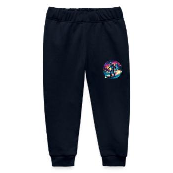580s Snowboarding - Baby Organic Sweatpants by Stanley/Stella - navy - Front