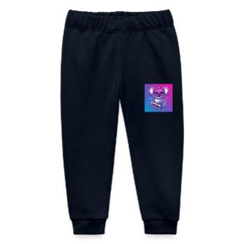 Funny Koala with Cassette - 80s Vibes - Baby Organic Sweatpants by Stanley/Stella - navy - Front
