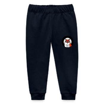 Owl Bird Eagle Owl Night Bird Barn Owl Owl Comic - Baby Organic Sweatpants by Stanley/Stella - navy - Front