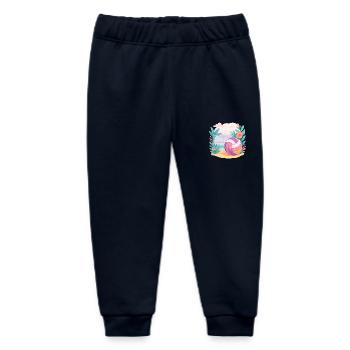 Sunset Spike – Beach Vibes Only - Baby Organic Jogginghose Baby Tumbler von Stanley/Stella - Navy - Vorne