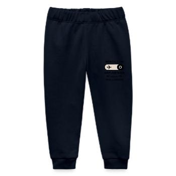 Mentally on Airplane Mode - Baby Organic Sweatpants by Stanley/Stella - navy - Front