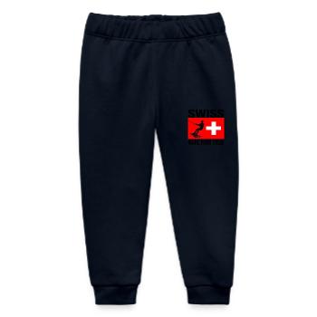 Swiss Wake Crew Wakeboard Shirt - Baby Organic Sweatpants by Stanley/Stella - navy - Front