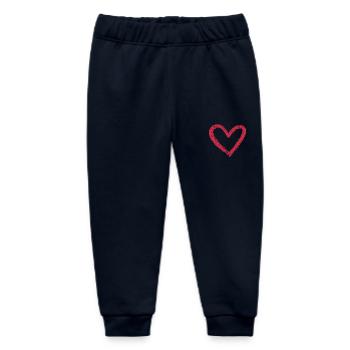 Sweet Red Heart - Baby Organic Sweatpants by Stanley/Stella - navy - Front