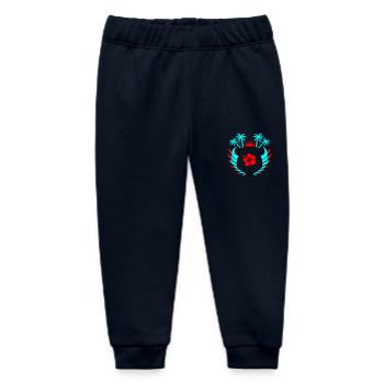 Paradise Hibiskus Blume - Baby Organic Jogginghose Baby Tumbler von Stanley/Stella - Navy - Vorne