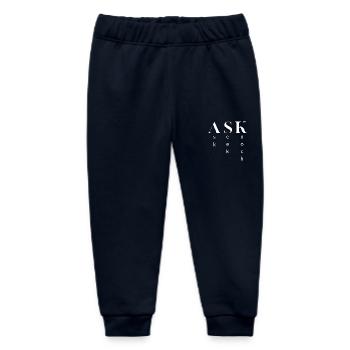 Ask, Seek, Knock - Baby Organic Sweatpants by Stanley/Stella - navy - Front