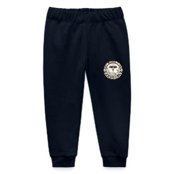 Mystical Mushroom Mandala - Art Nouveau Botanical - Baby Organic Sweatpants by Stanley/Stella - navy - Front